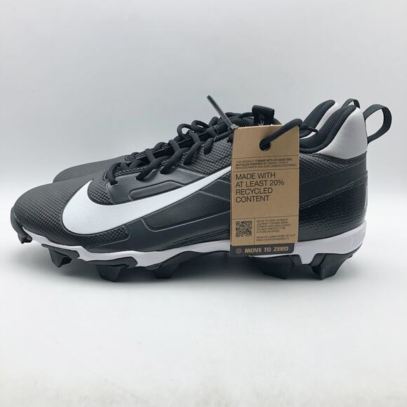 Nike Men's Alpha Menace 4 Shark Football Cleats 11.5 Wide Black Grey White NWOB - Picture 7 of 11